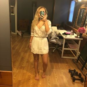 White beach cover dress
